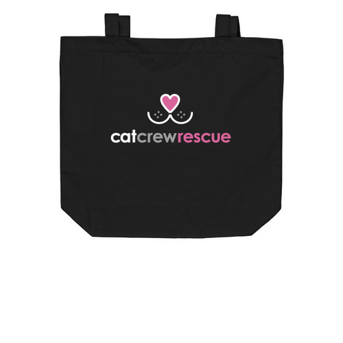 Cat Crew Rescue, a Black Organic Cotton Tote Bag