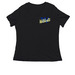 Williams Women Wear, a Black Women's Relaxed V-Neck Tee