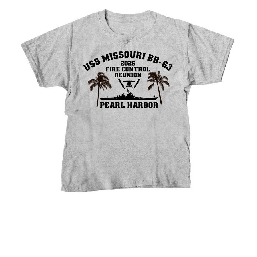 USS Missouri Fire Control Reunion, a Sport Grey Youth Unisex Tee