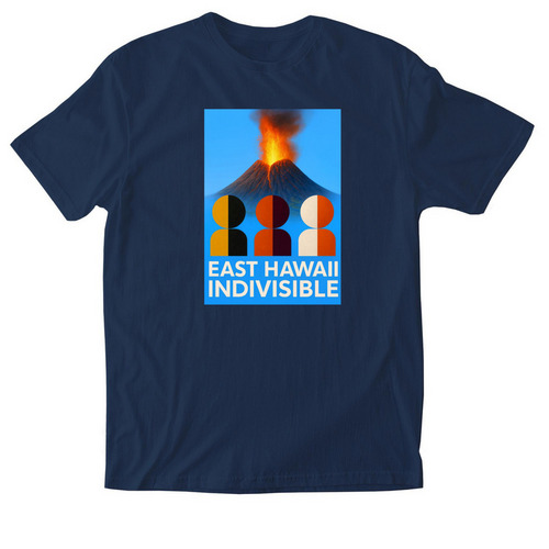 East Hawaii Indivisible, a Navy Softstyle Cotton Tee