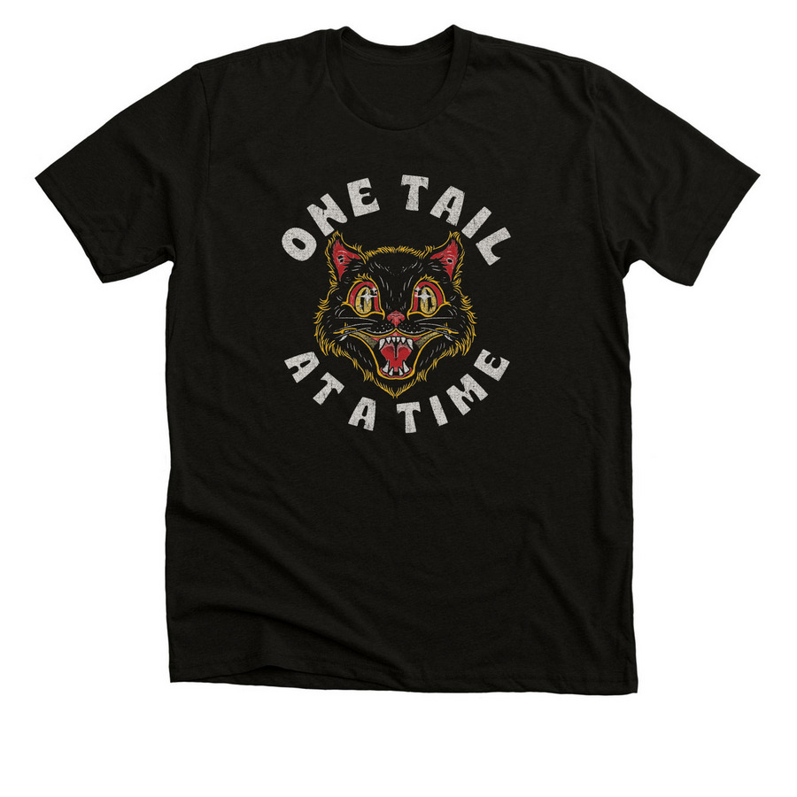 Spicy Cat, a Solid Black Blend Premium Unisex Tee