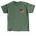Support Immigrants (small logo - white), a Military Green Classic Unisex Tee