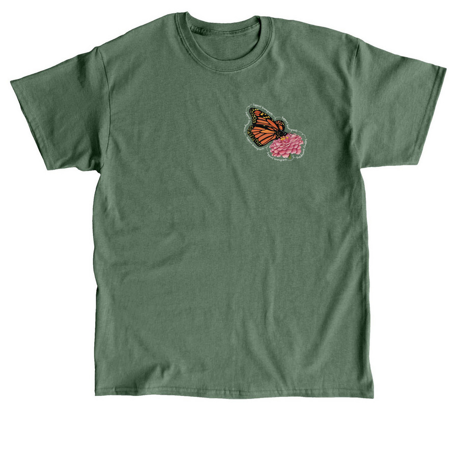 Support Immigrants (small logo - white), a Military Green Classic Unisex Tee