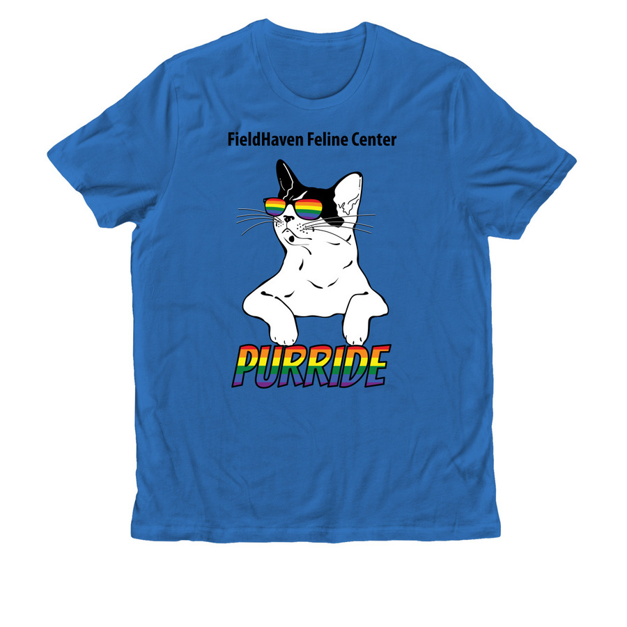 Celebrate PURRIDE! (shirt #2), a Beacon Blue Allmade Organic Cotton Unisex Tee