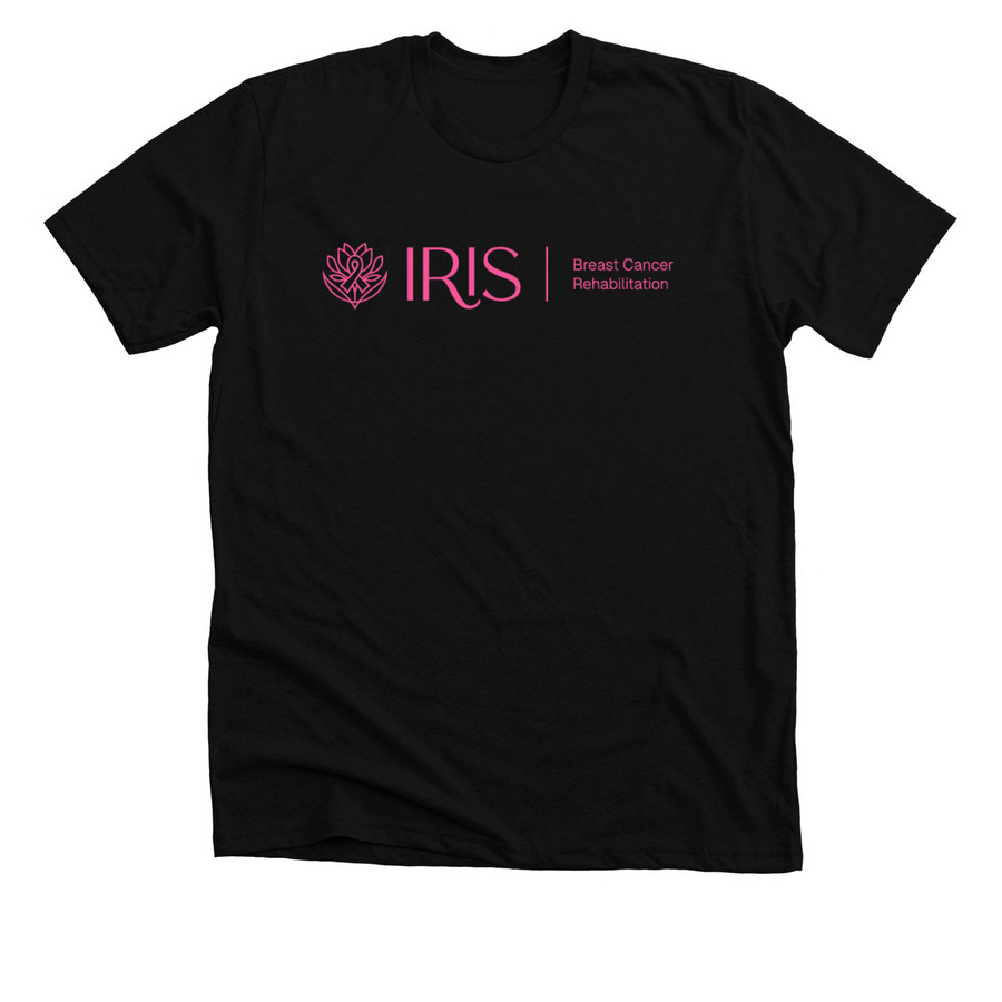 Blooming into Iris, a Solid Black Blend Premium Unisex Tee