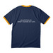 Limited Edition&nbsp;, a Navy/ Gold Cotton Ringer Tee (back-view)