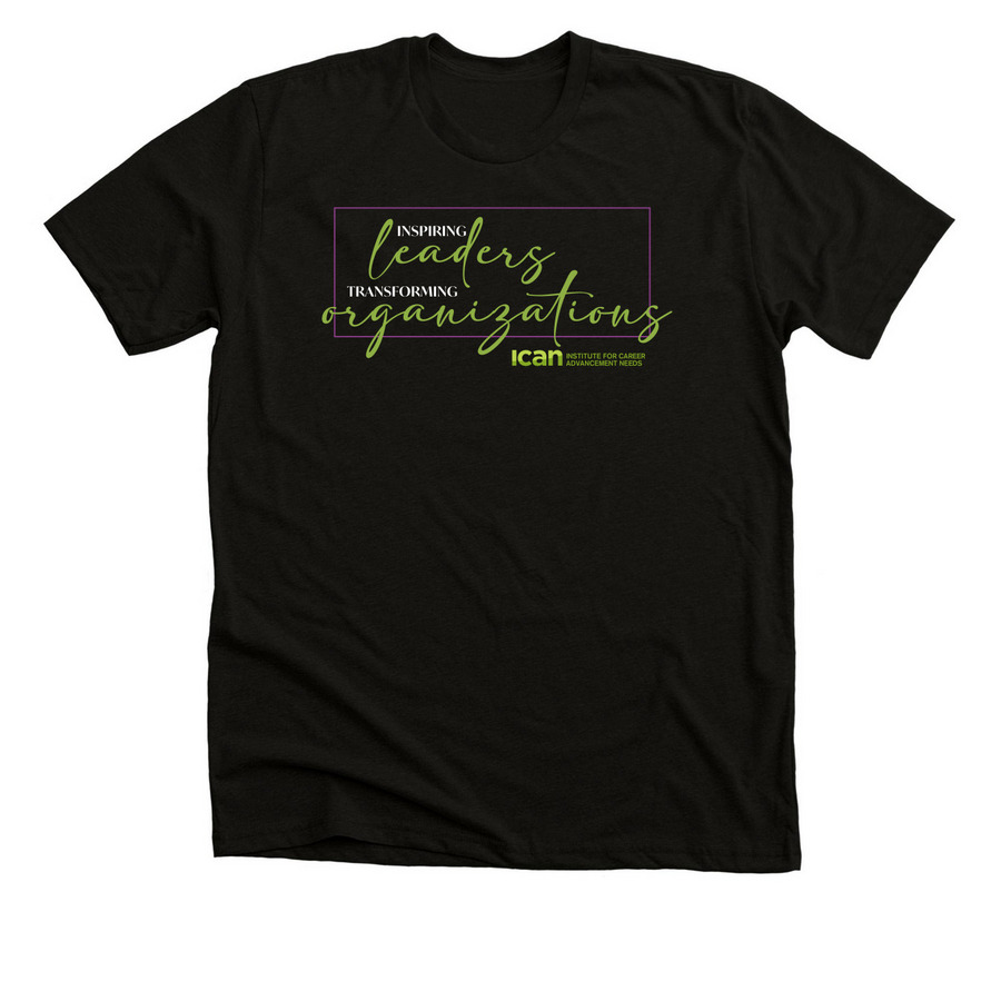 ICAN Inspiring Leaders Merch, a Black Heather Premium Unisex Tee