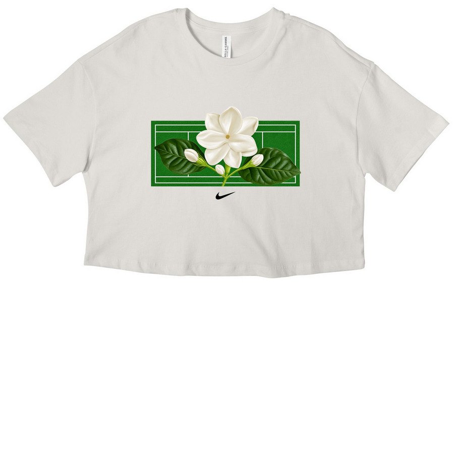 Official Alex Eala Merch, a Vintage White Women?s Cropped Cotton Tee