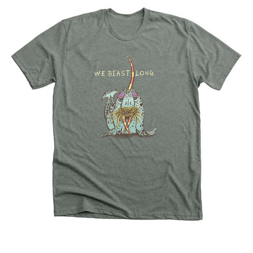 All Aboard the S.S. Narwalrus!, a Deep Heather Premium Unisex Tee