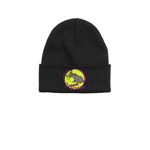 RAAAAT HAT&nbsp;, a Black Printed Base Camp Beanie