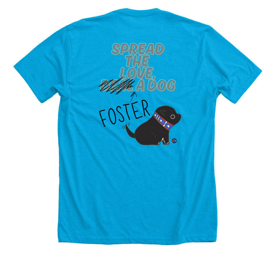 Official Dog Dealer, a Neon Blue Premium Unisex Tee (back-view)
