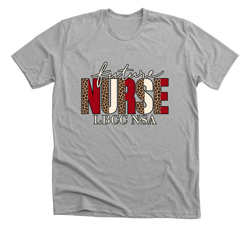 Future Nurse: Wild at Heart, a Athletic Heather Premium Unisex Tee