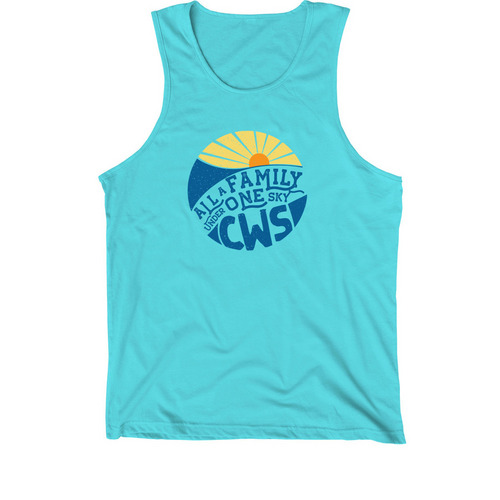 All A Family&nbsp;Tee/Tank/Baseball Shirt, a Teal Premium Cotton Tank