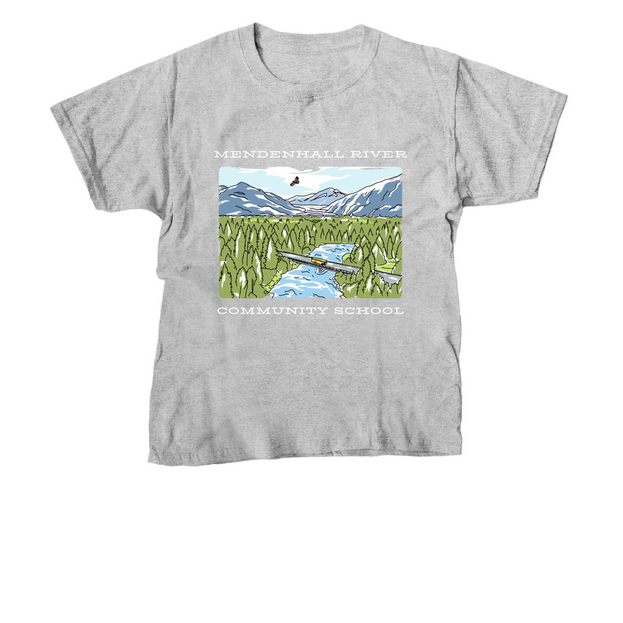 POP YOUR SHINE Design On Back of Shirt, a Sport Grey Youth Unisex Tee