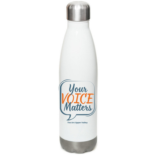 Your Voice Matters Collection, a White Stainless Steel Water Bottle
