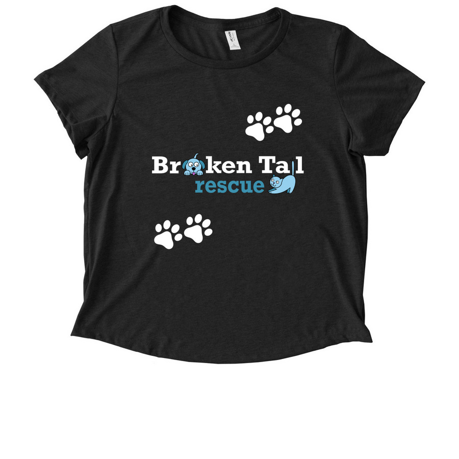 Broken Tail Rescue, a Space Black Allmade Eco Triblend Women?s Scoop Neck Tee