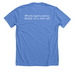 Footbridge Foundation - White Logo, a Heather Columbia Blue Premium Unisex Tee (back-view)
