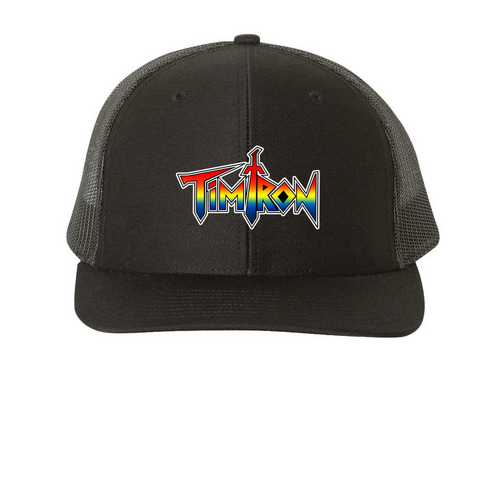 TimTRON Hat, a Black Printed Snapback Trucker Cap