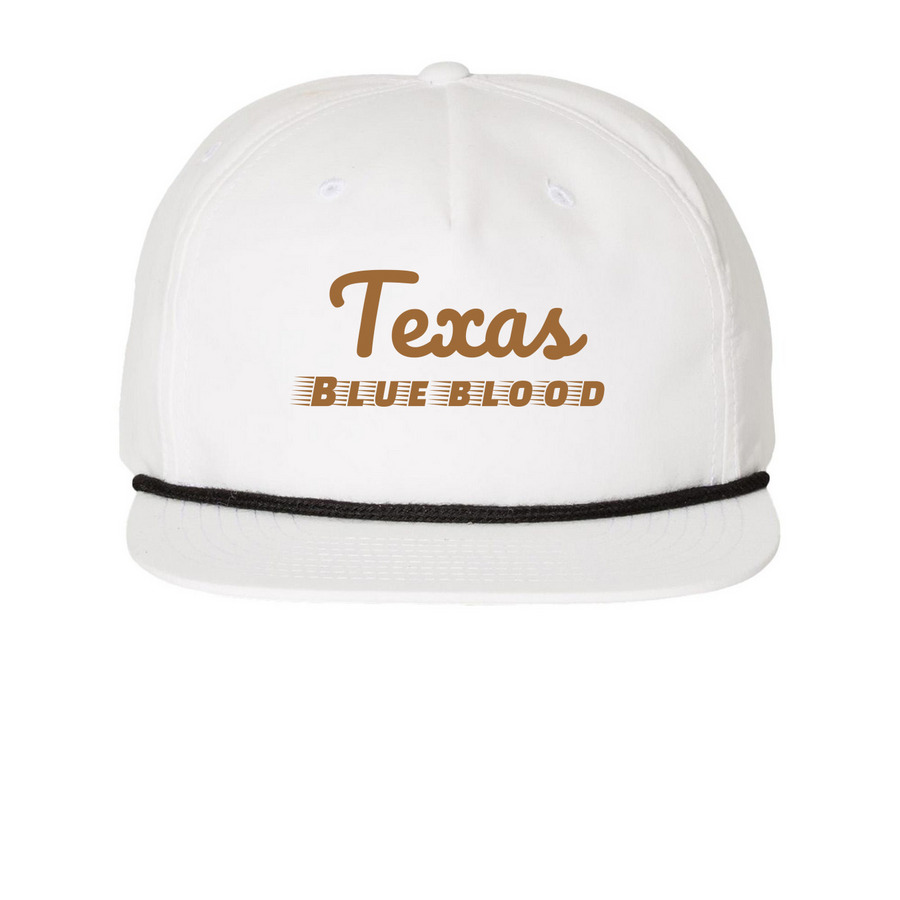 Texas: Blue Blood, a White/ Black Printed Umpqua Snapback Cap