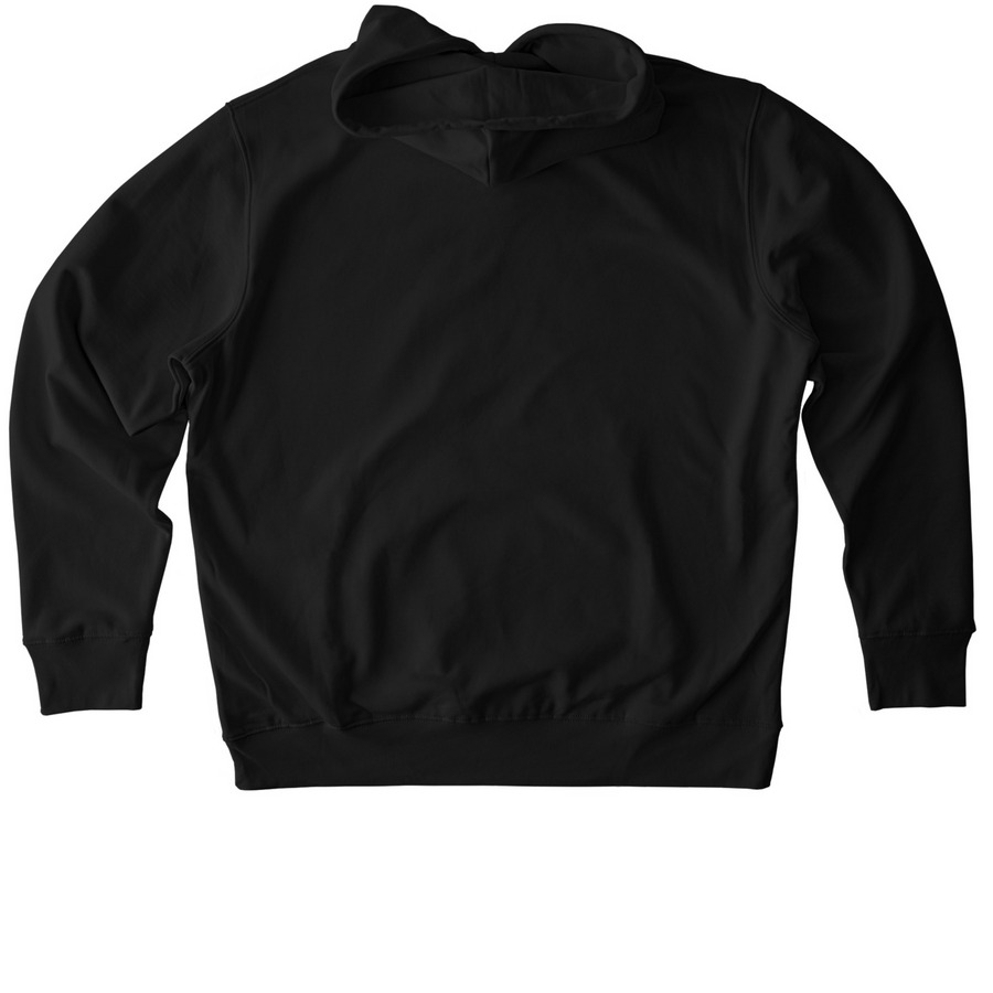 Good Vibes Misfits, a Black Stanley/Stella Unisex Cruiser 2.0 Pullover Hoodie (back-view)