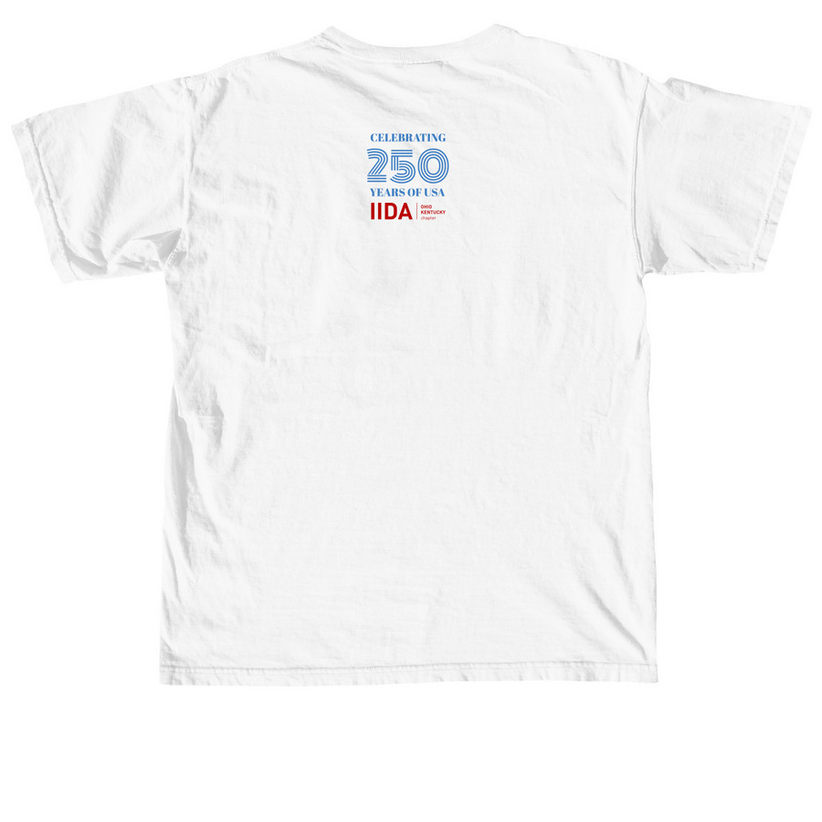 250 Years of America, a White Comfort Colors Unisex Tee (back-view)