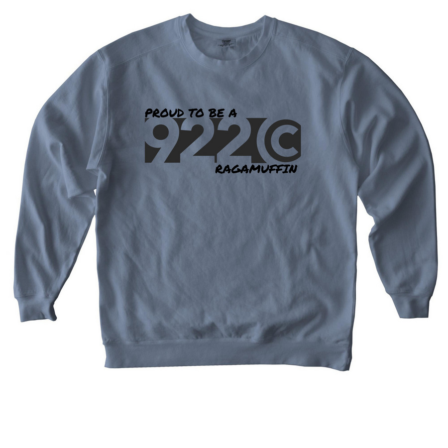 922- Ragamuffin Merch&nbsp;, a Blue Jean Comfort Colors Crewneck Sweatshirt