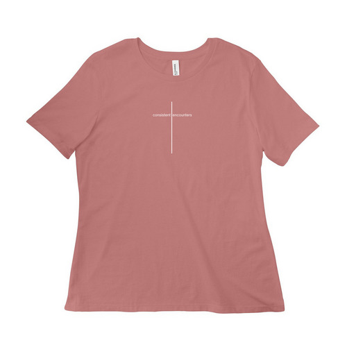 consistent encounters Line, a Mauve Women?s Relaxed Cotton Tee