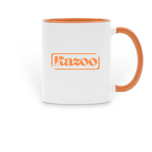 kazoo Mug, a Orange Two-Tone Ceramic Mug