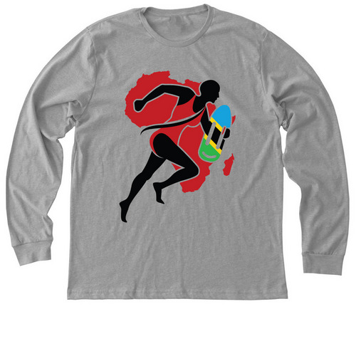 Women and Girls Single Sided, a Athletic Heather Premium Long Sleeve Tee
