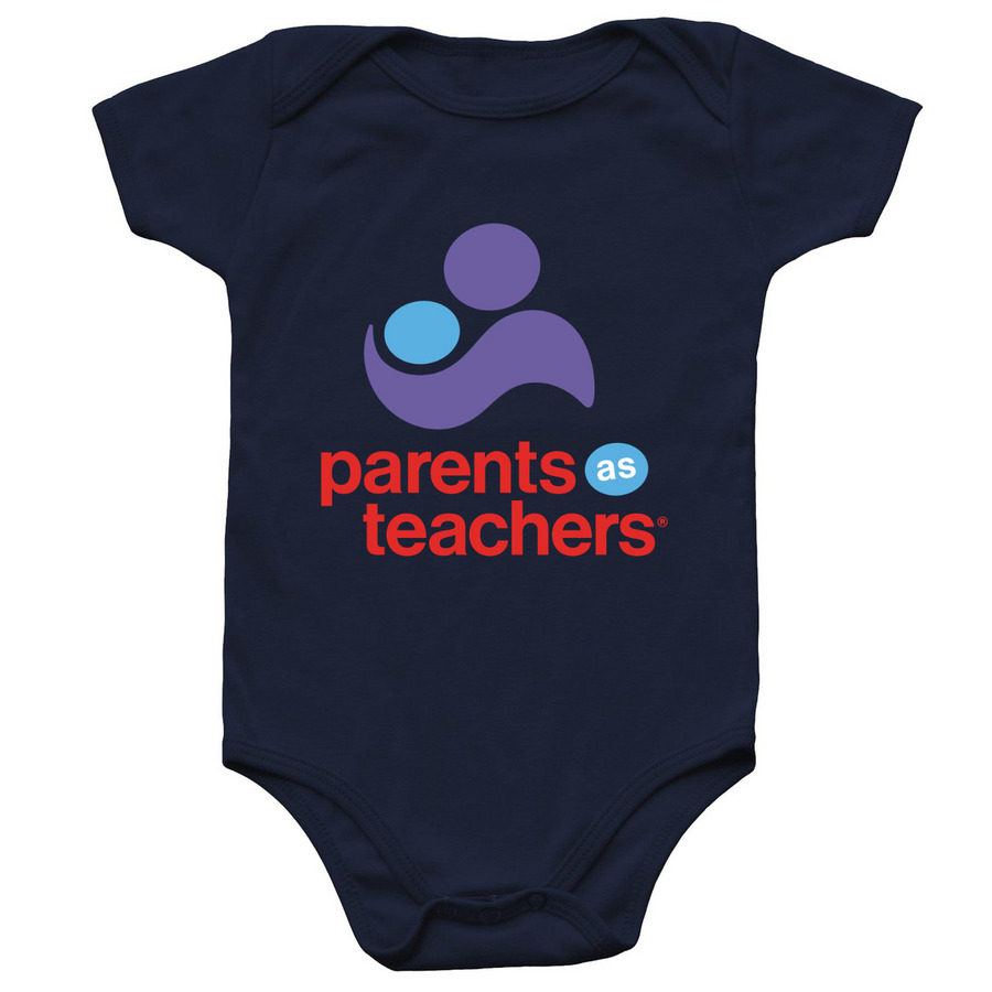 Parents as Teachers Onesie, a Navy Infant Onesie