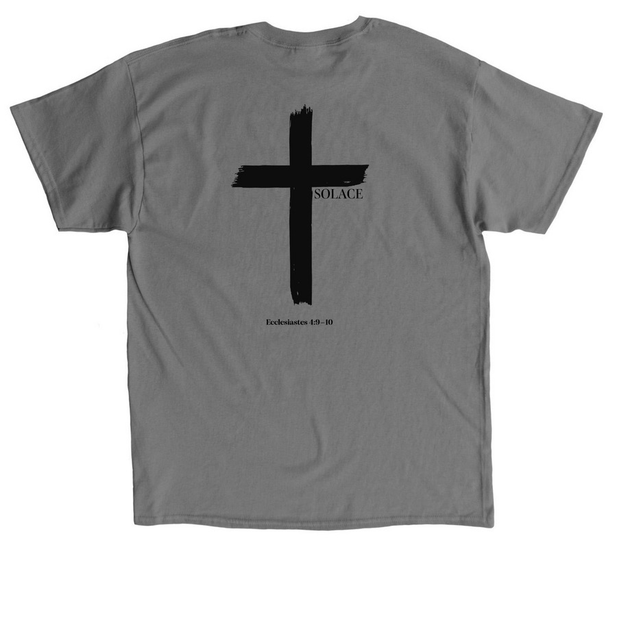 Driven by Faith&nbsp;, a Charcoal Classic Unisex Tee (back-view)