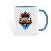 GODS MUGS, a Light Blue Two-Tone Ceramic Mug