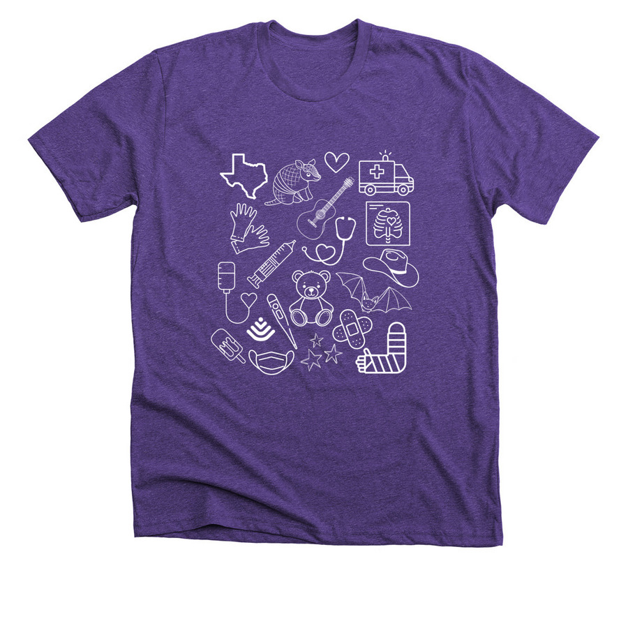 TCH ATX I-Spy, a Heather Team Purple Premium Unisex Tee