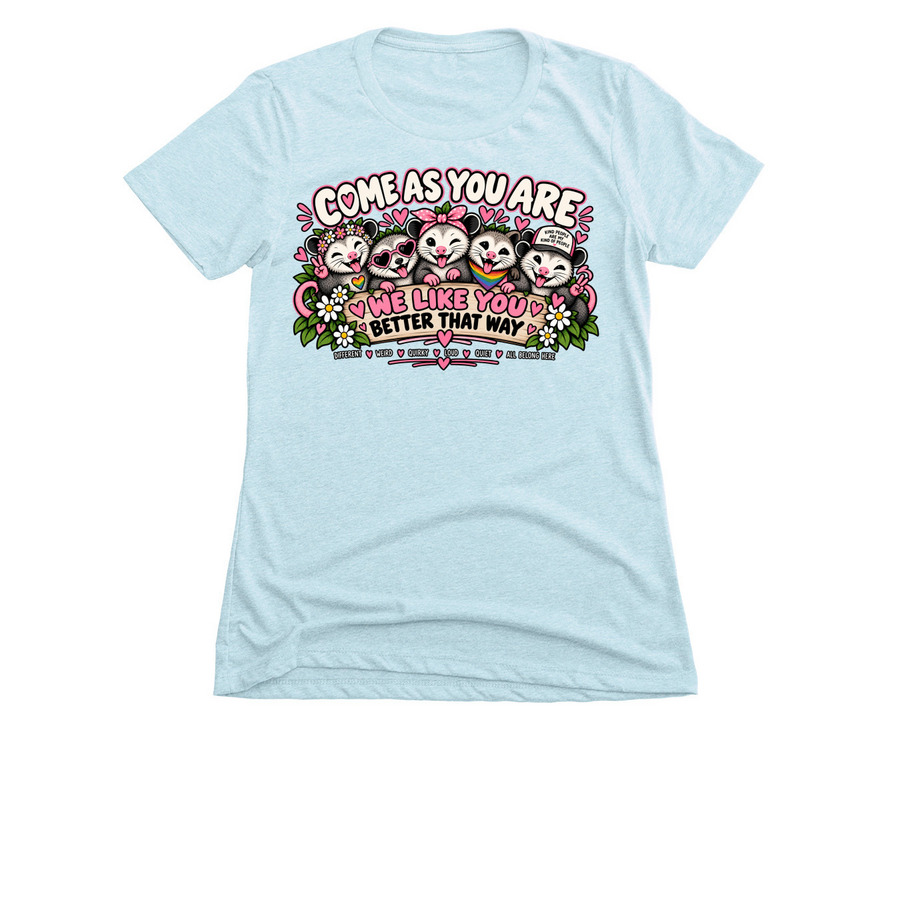 COME AS YOU ARE, a Ice Blue Women's Slim Fit Tee