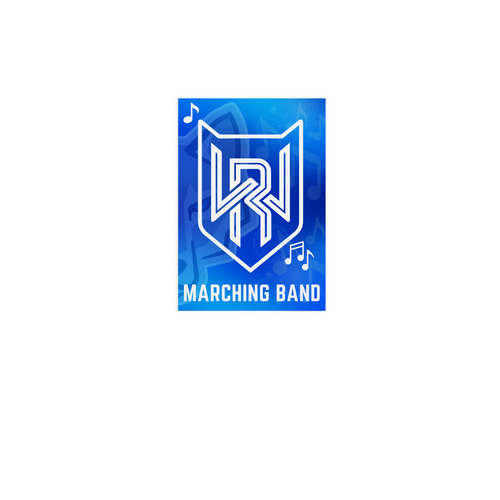 Marching Band Yard Flag, a White 12" x 18" Yard Flag