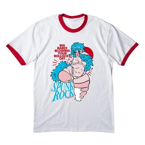 9 YEAR ANNIVERSARY SHIRT, a White/ Red Cotton Ringer Tee