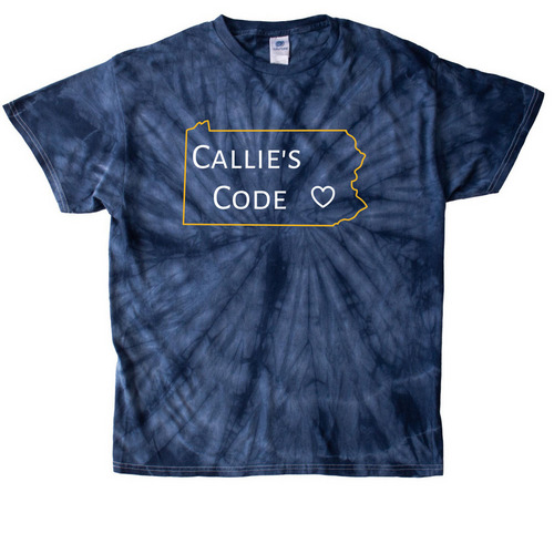 Callie's Code, a Navy Classic Tie Dye Tee