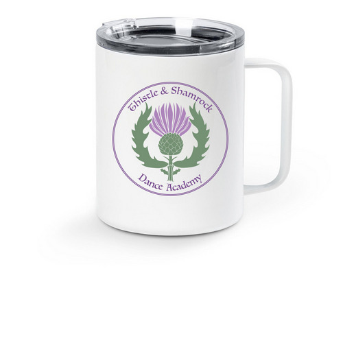T&S Dance Academy Travel Mug, a White Stainless Steel Travel Mug