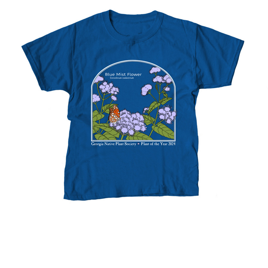 Blue Mistflower 2024 Plant of the Year, a Royal Blue Youth Unisex Tee