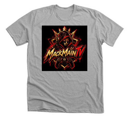 MackMainTV gaming apparel, a Athletic Heather Premium Unisex Tee