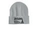 SHY 2026 - Black Logo Beanie, a Heather Grey Printed Cuffed Beanie