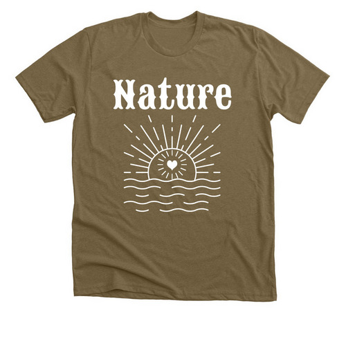 Nature Shirt, a Heather Olive Premium Unisex Tee