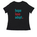 Cotton Tee's, a Black Women's Relaxed V-Neck Tee