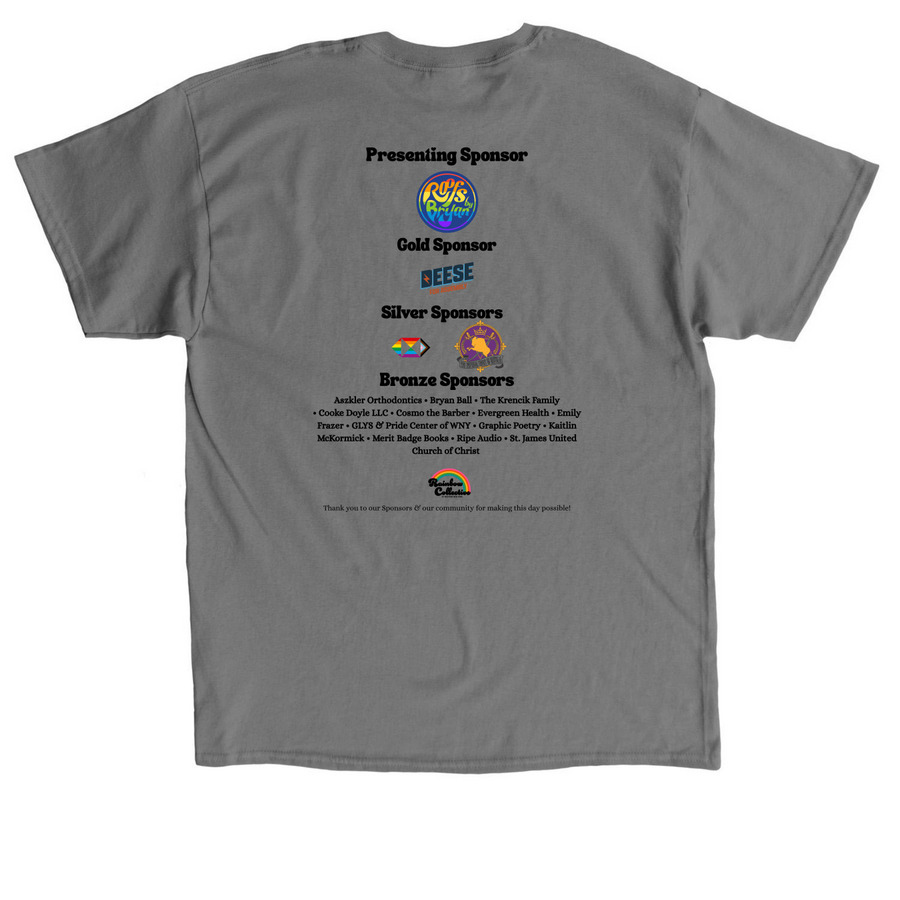 2026 Pride in the Park, a Charcoal Classic Unisex Tee (back-view)