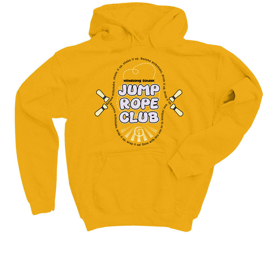 Windsong School Jump Rope Club, a Gold Youth Pullover Hoodie