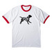 The "RUN WITH ME" Tee, a White/ Red Cotton Ringer Tee