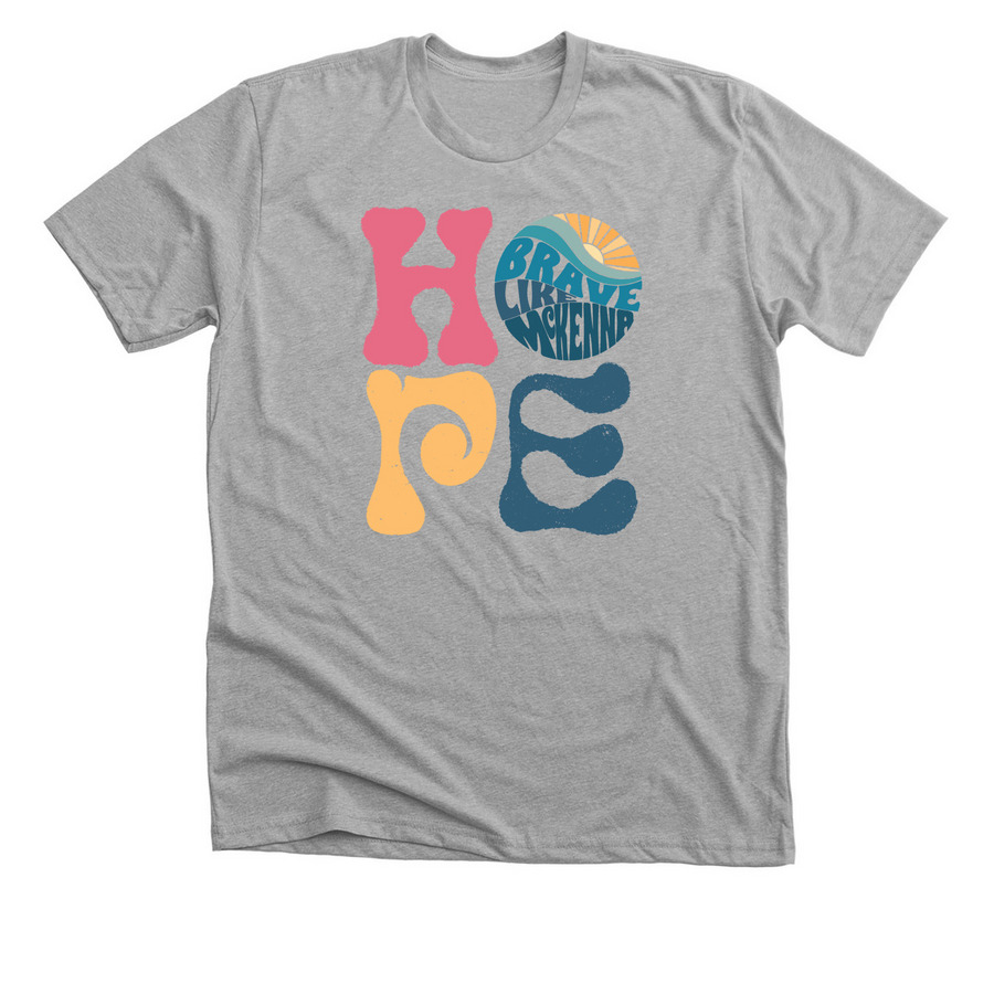 HOPE Design (Brave Like McKenna), a Athletic Heather Premium Unisex Tee
