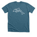 Retro Dolphin Shirt, a Heather Deep Teal Premium Unisex Tee