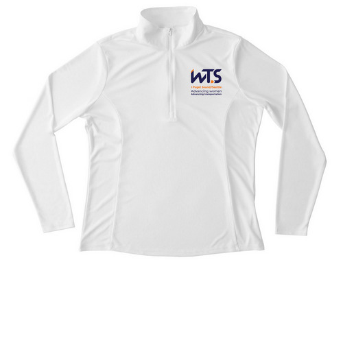 WTS Athletic Shirt, a White Women's Performance Quarter Zip Pullover