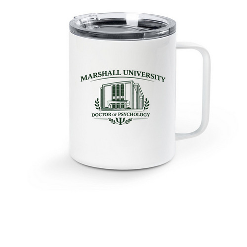 Harris Hall Outline (Travel Mug), a White Stainless Steel Travel Mug